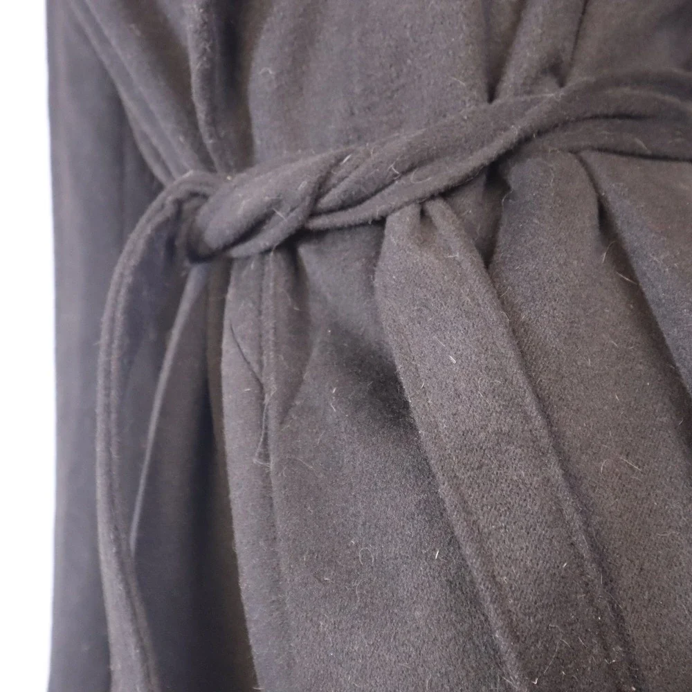 Chicwish Black Wool Blend Shawl Collar Belted Wrap Coat XS - Picture 9 of 11